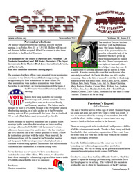 November 2011 news letter